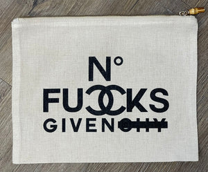 None Given White Flat Zip