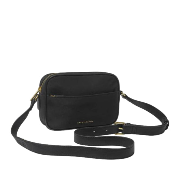Nylon Luxe Crossbody Bag Black