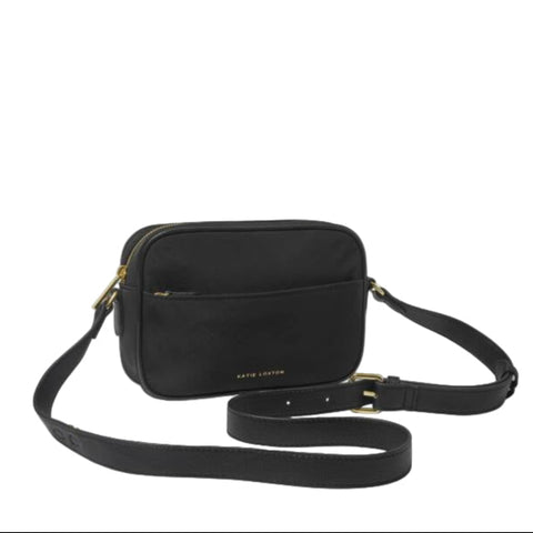 Nylon Luxe Crossbody Bag Black