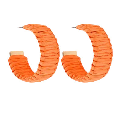 Raffia Hoop Earrings