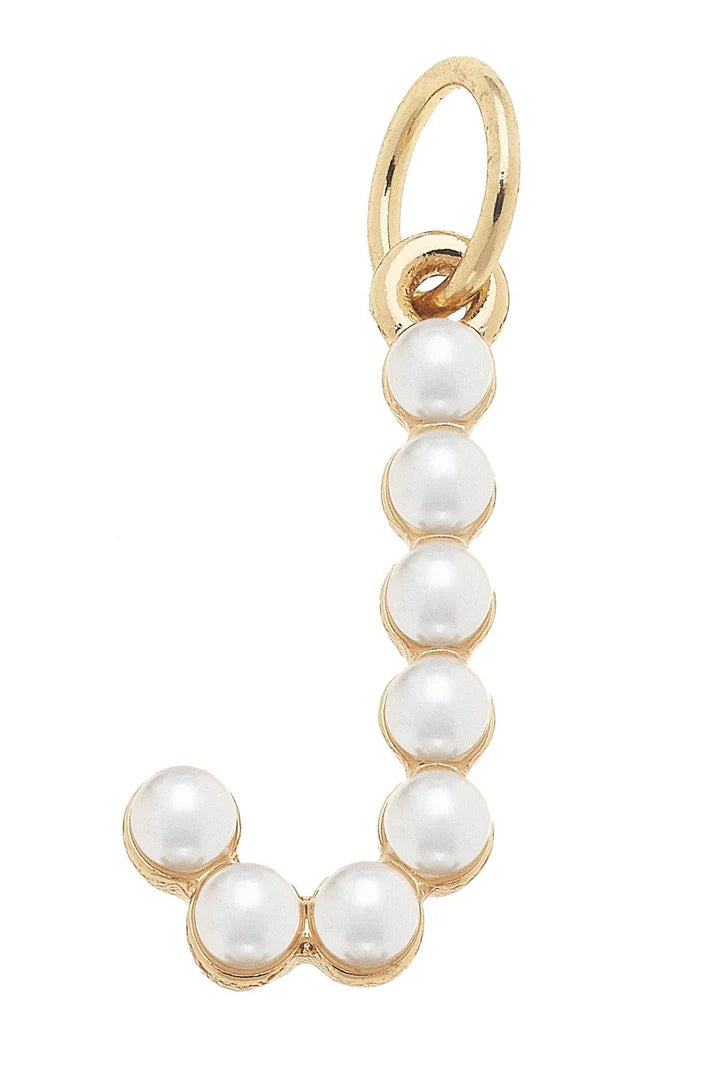 Pearl Studded Letter Charm