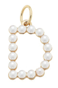 Pearl Studded Letter Charm