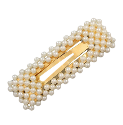 Rectangle Pearl Hair Snap Pin