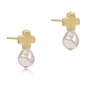 Signature Cross Gold Stud Pearl