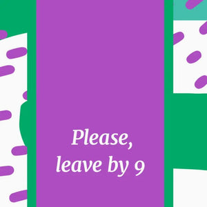 Please Leave by 9 Tea Towel