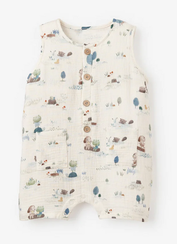 Pond Friends Organic Muslin Shortalls