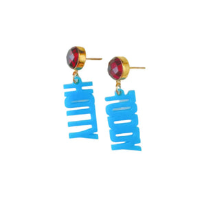 Mini Powder Blue HOTTY TODDY Earrings