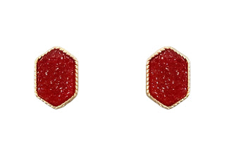 Red Druzy Earrings