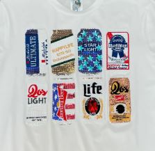 Red White & Beer Sequin Tee