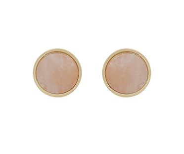 Rose Stone Circle Studs