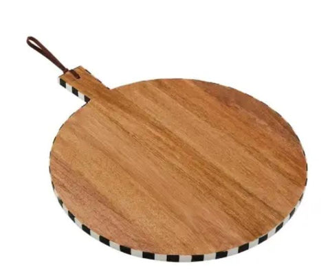 Round Bistro Checked Board