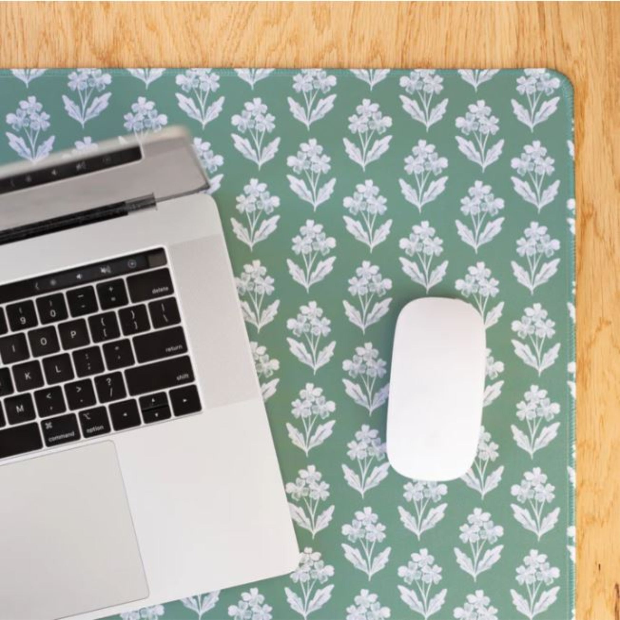 Forget Me Nots Sage Desk Pad