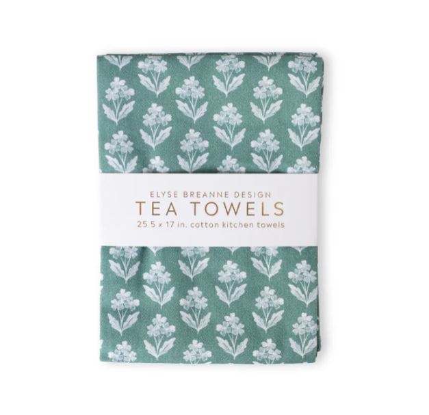 Sage Forget Me Nots Tea Towels