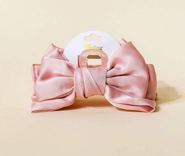 Satin Bow Claw Clip