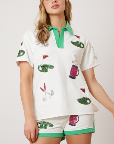 Golf Sequin Top