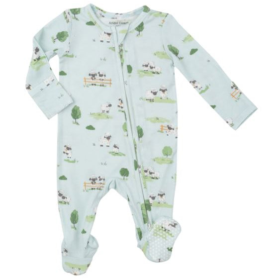Sheep Footie Two Way Zipper Footie