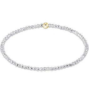 Bright Silver Faceted Hematite 2mm Bead Bracelet