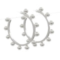 Silver Ball Hoops