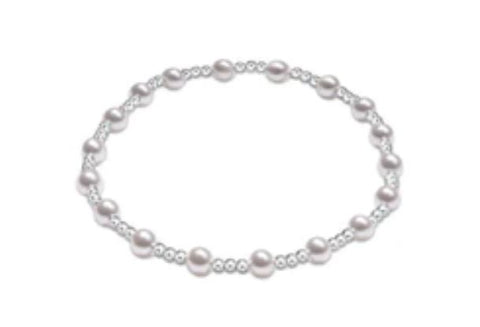 Classic Sincerity Sterling 4mm Pearl Bead Bracelet