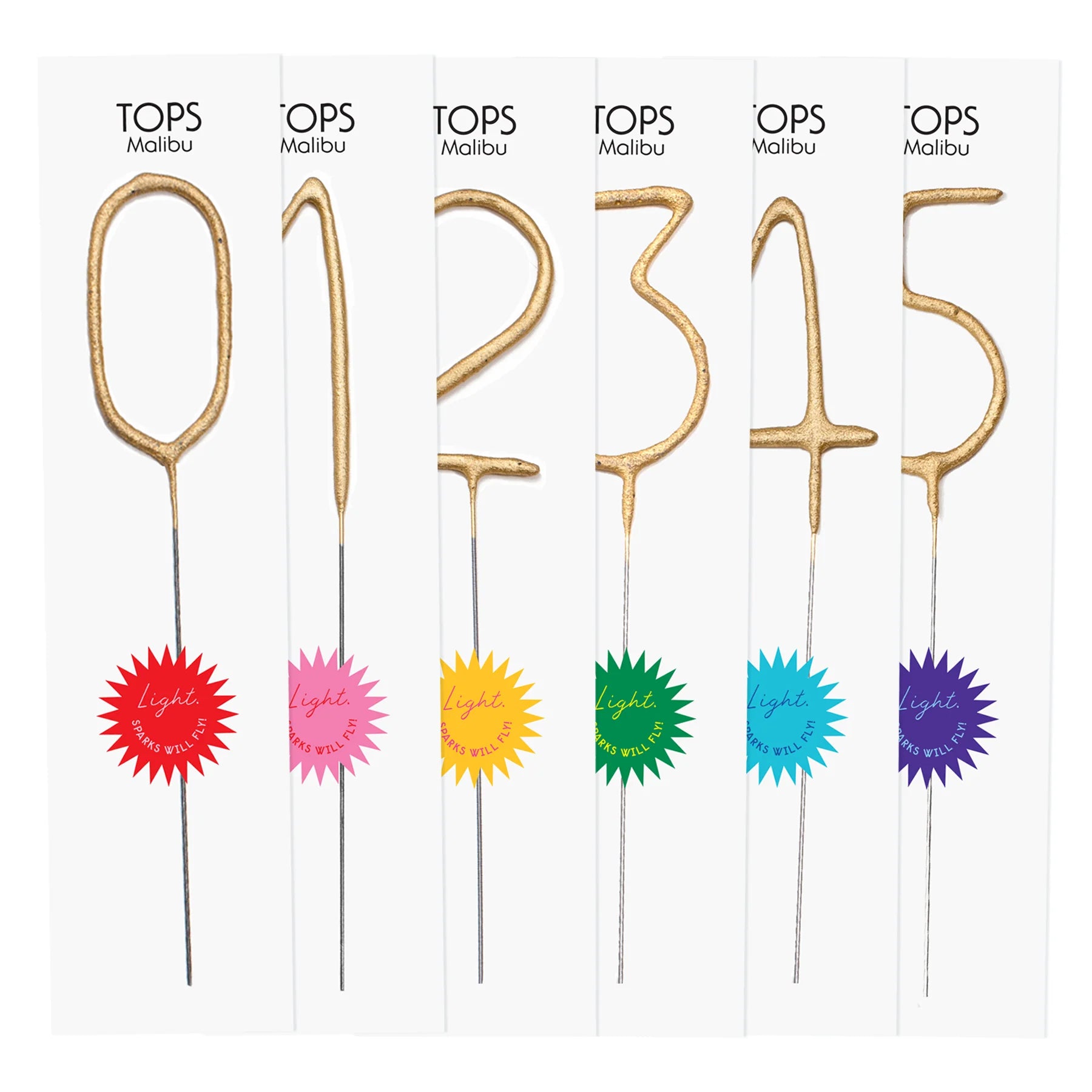 Big Golden Sparkler Number