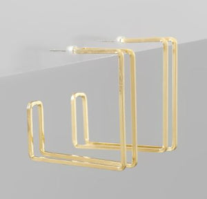 Double Square Earrings