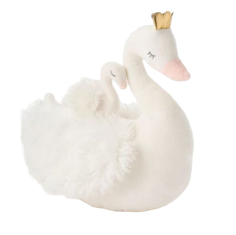 Swan Mama & Baby Plush