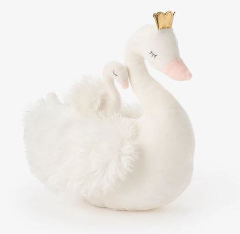 Swan Mama & Baby Plush
