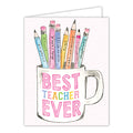 Best Teacher Mug Greeting Card