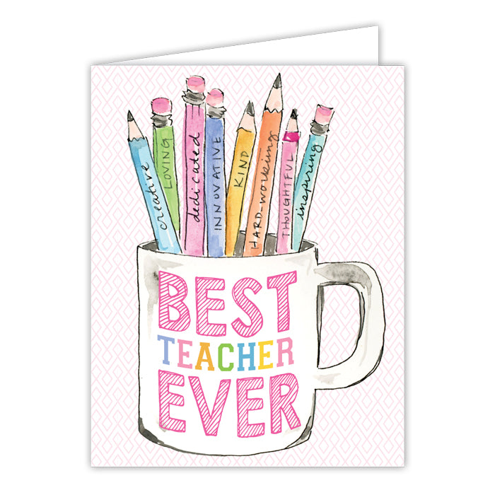 Best Teacher Mug Greeting Card