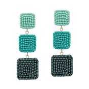 Graduated Seed Bead 2.75" Earring