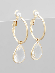 Teardrop Dangle Hoops