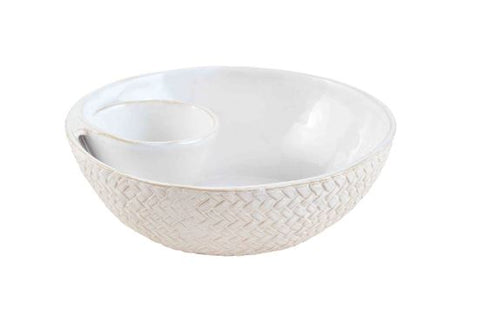 Textured Chip and Dip Bowl