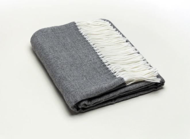 Herringbone Fringe Throw Blanket