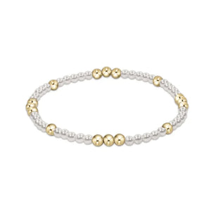 Worthy Pattern 3mm Bead Bracelet - Pearl