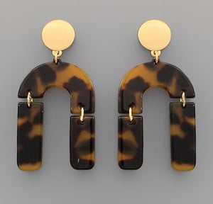 Tortoise Arch Earrings