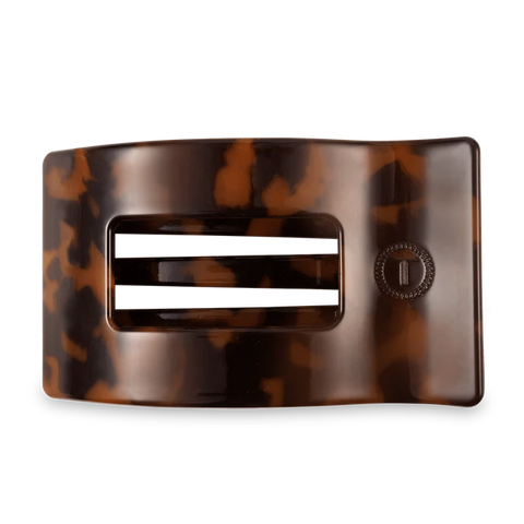 Tortoise Large Flat Rectangle Hair Clip