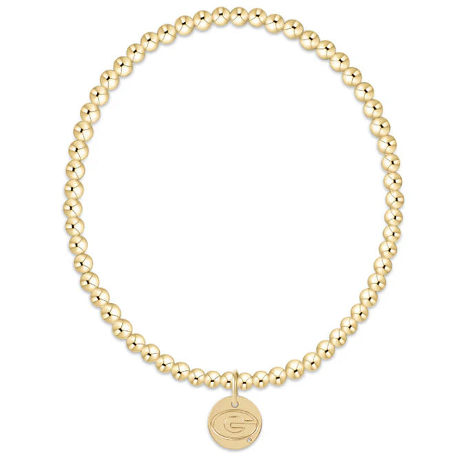 UGA Ecollegiate Gold 3mm Bracelet