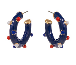 Patriotic Color Enamel Hoops