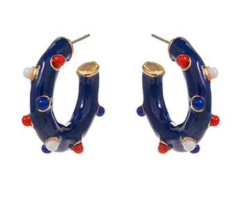 Patriotic Color Enamel Hoops