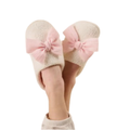 Betty Bow Fuzzy Slippers - Pink