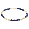 Blissful Pattern 2.5mm Bead Bracelet - Lapis