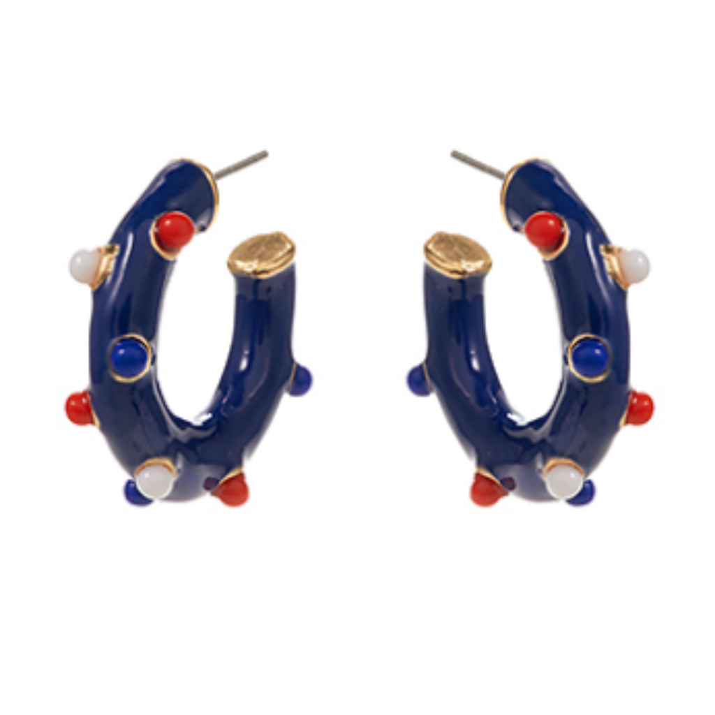 Patriotic Color Enamel Hoops
