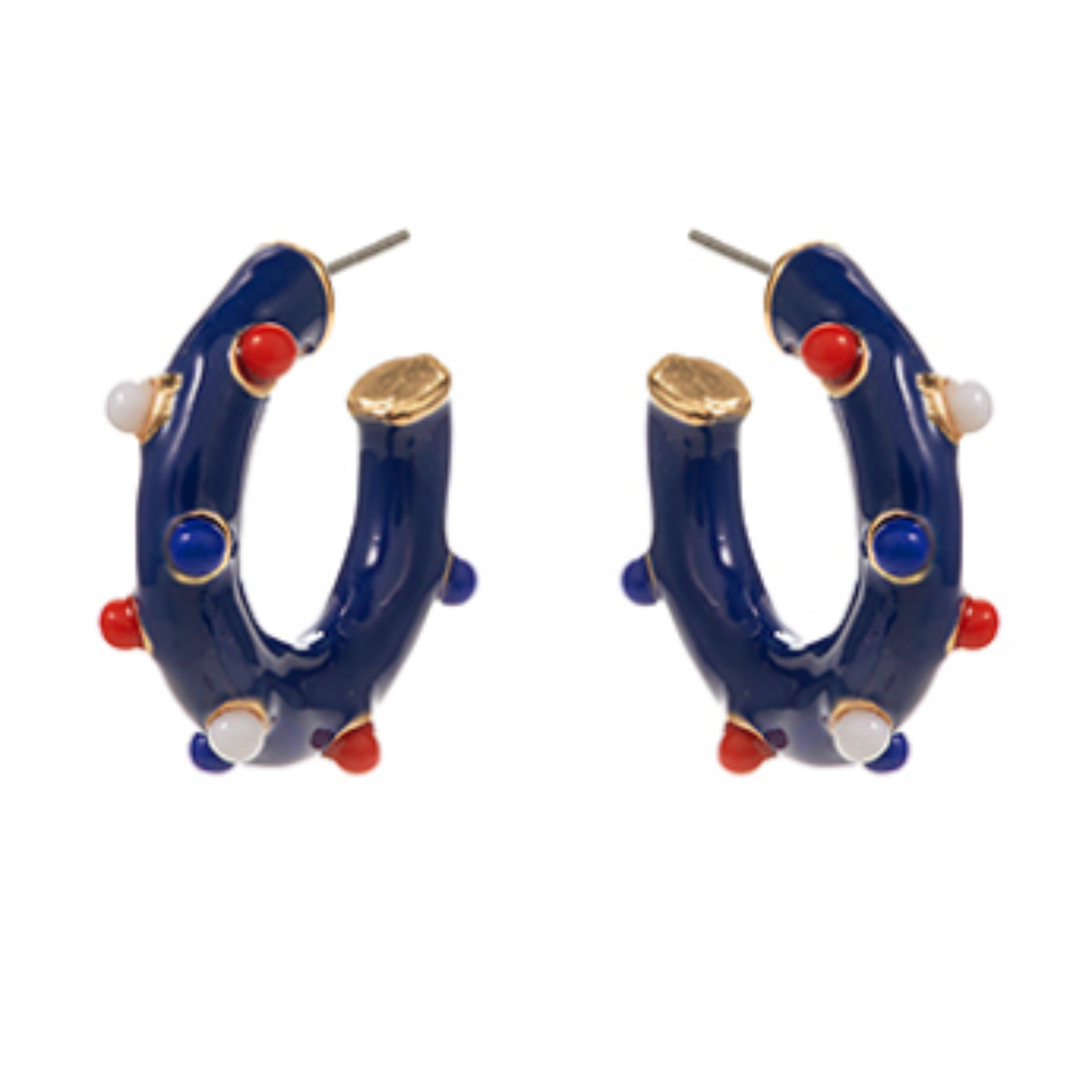 Patriotic Color Enamel Hoops
