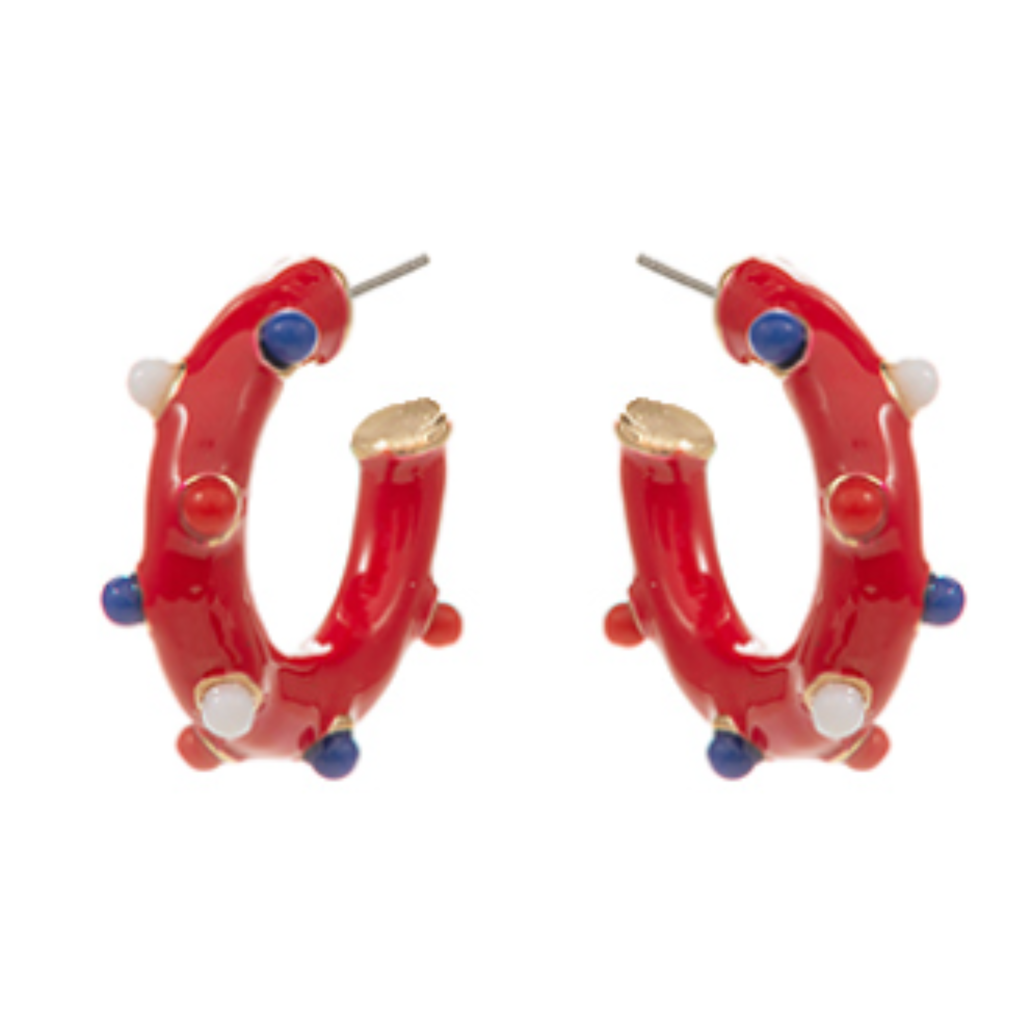Patriotic Color Enamel Hoops