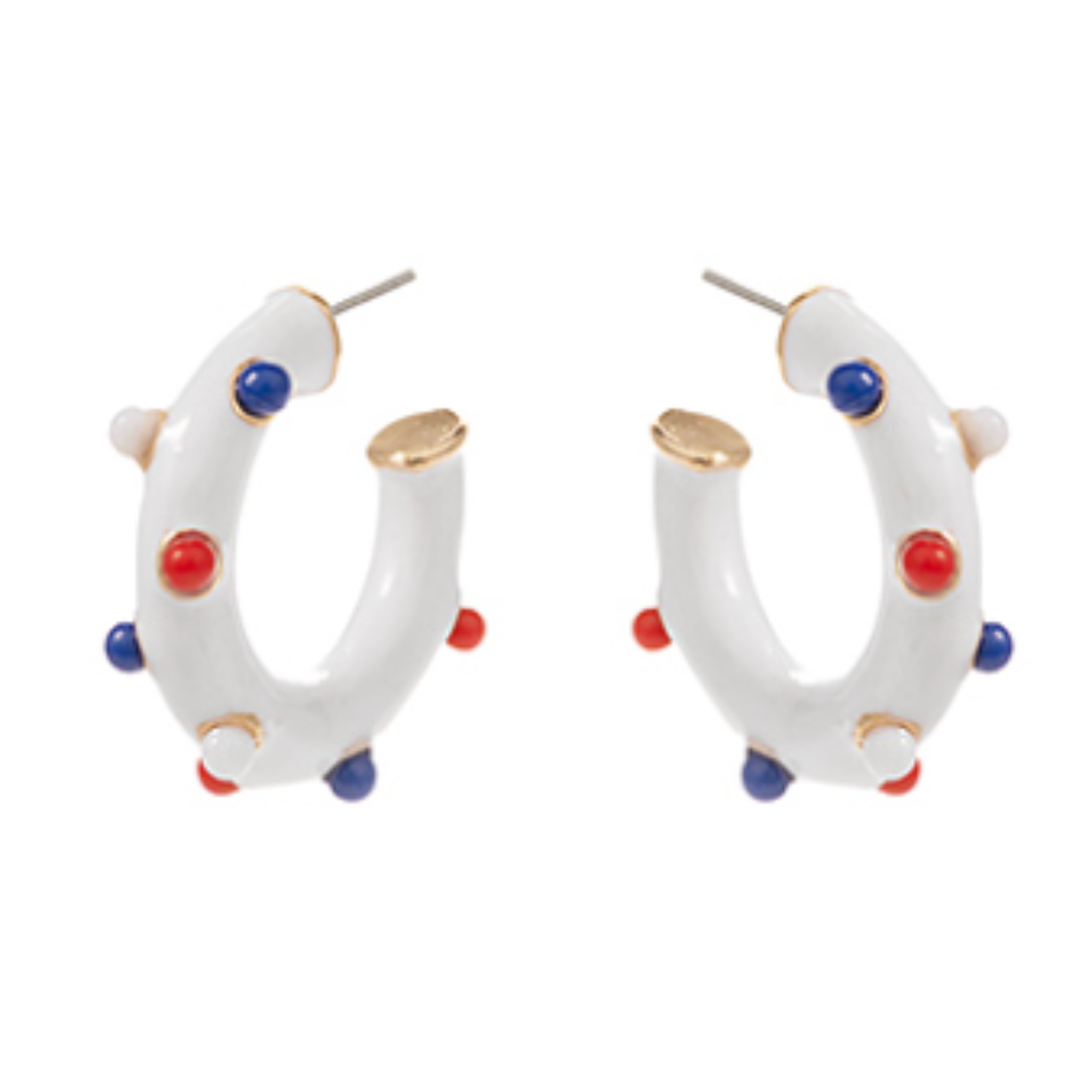 Patriotic Color Enamel Hoops