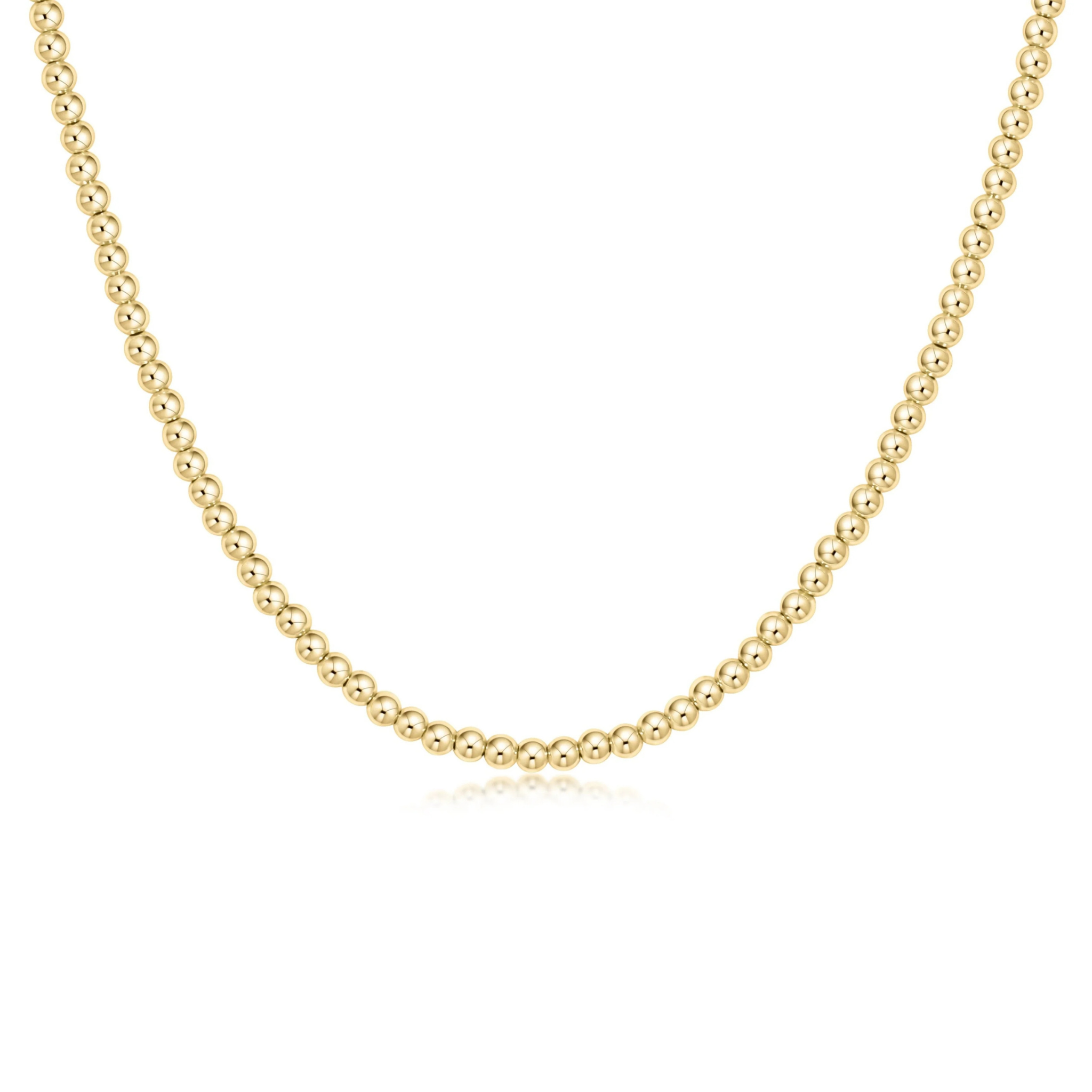 15" Choker Beaded Classic Gold 3mm