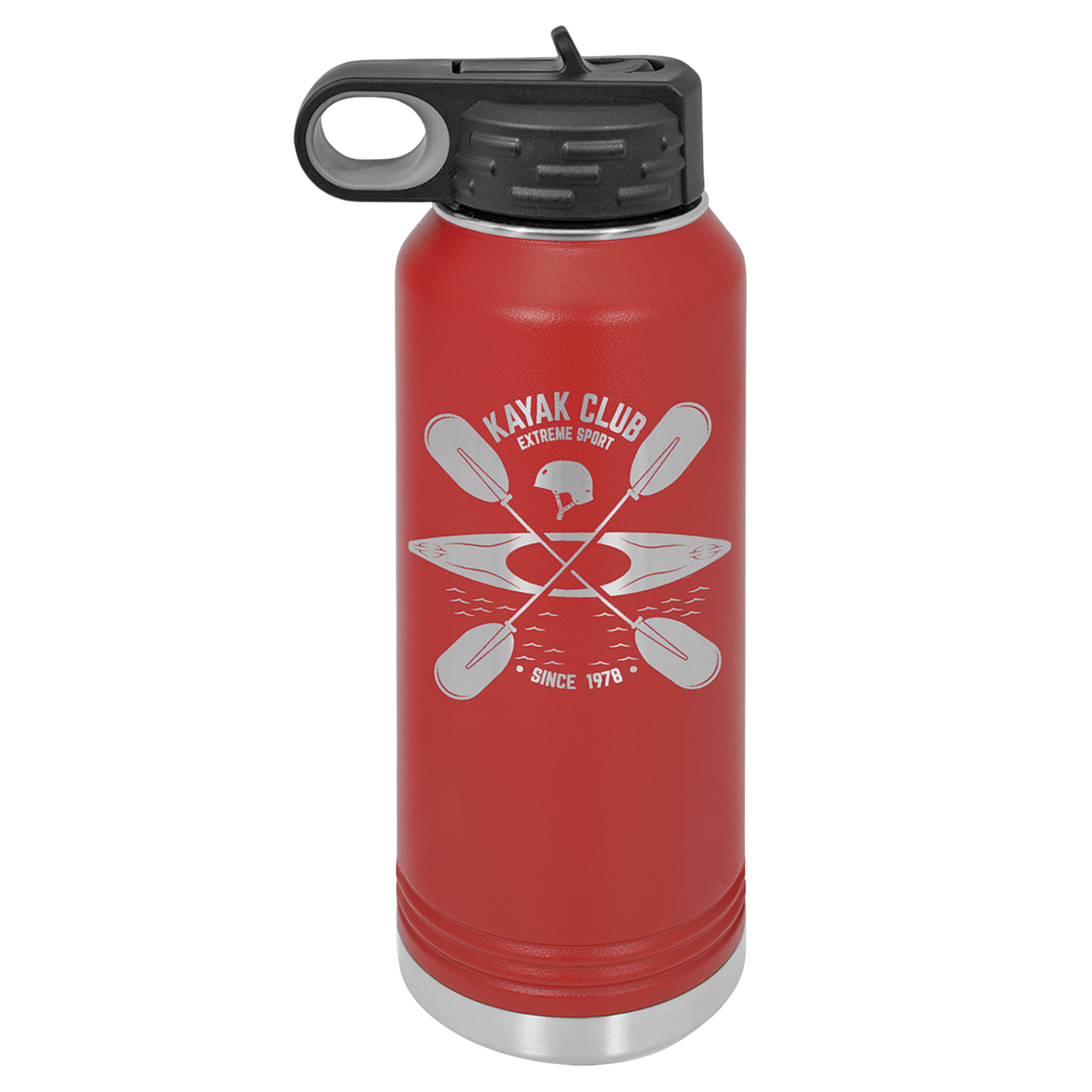 Custom Red Water Bottle