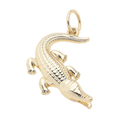 Curved Alligator Charm Gold