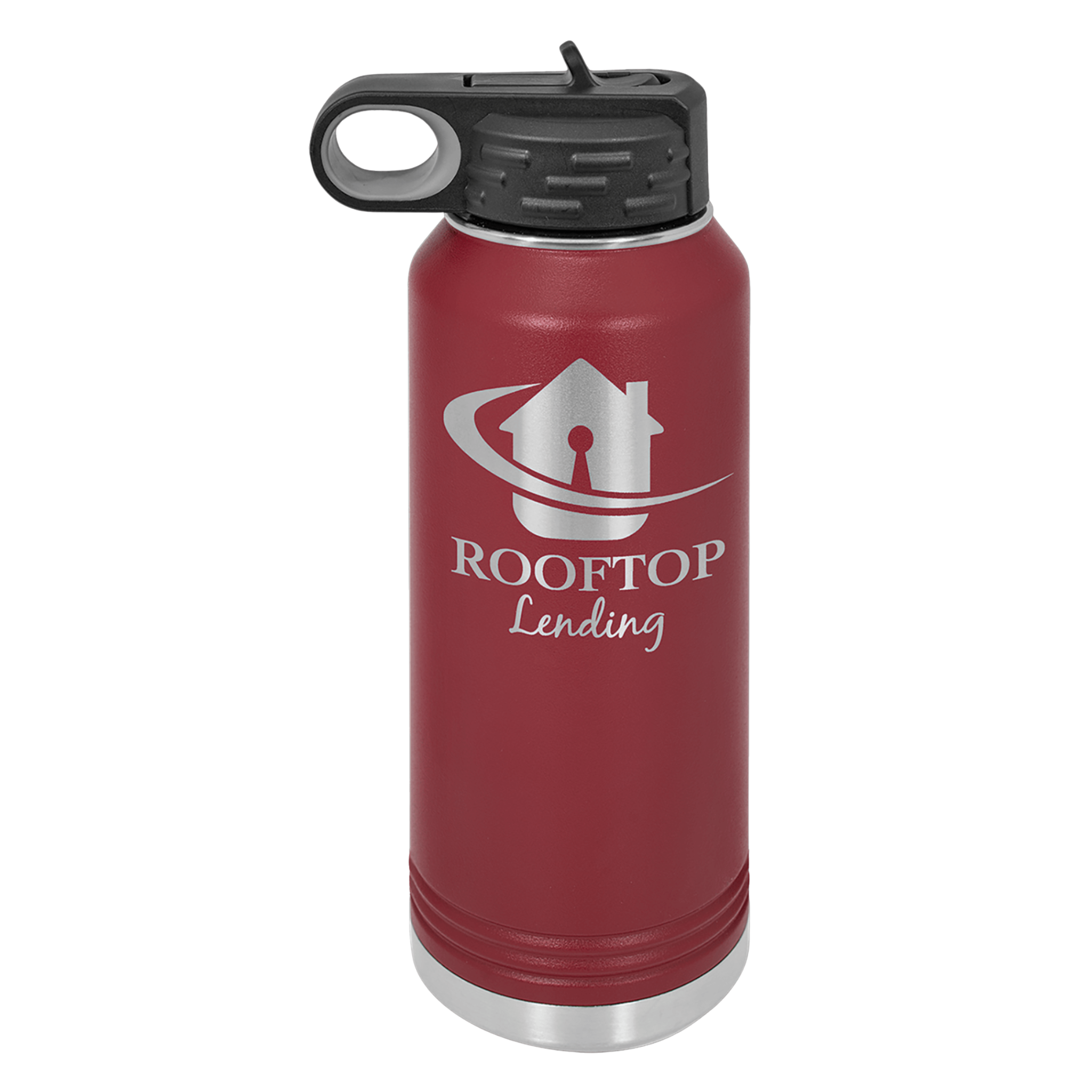 Custom Maroon Water Bottle