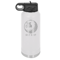 Custom White Water Bottle